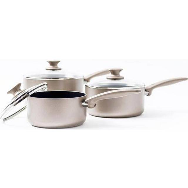 3 Piece Cambridge Infinity Saucepan Set - Silver (star)