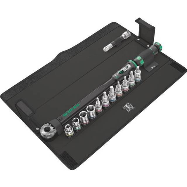 "Wera Click-Torque C 3 Set 1 adjustable torque wrench set, 1/2"" square drive, 40-200 Nm, 13pc, 05075680001"