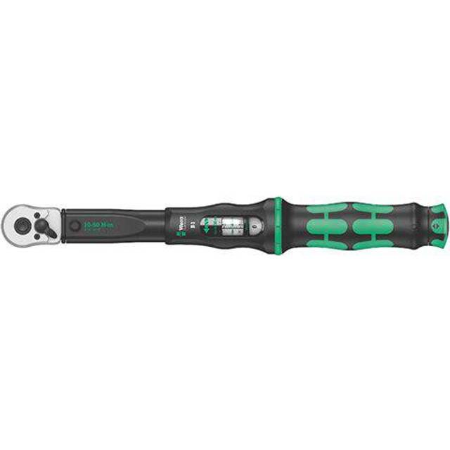 Wera 05075610001 Click-Torque B 1 Drehmomentschlüssel mit Umschaltknarre Schwarz, Grün 3/8", 10-50 Nm