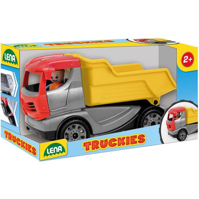 Lena 01620 Truckies, Stable Construction Vehicle Approx. 22 cm, Small Toy Dump Truck 2 Years, Robust, Suitable for Sandbox, Beach and Children's Room