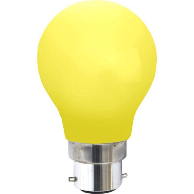 Gul LED lampa B22d 0,9W