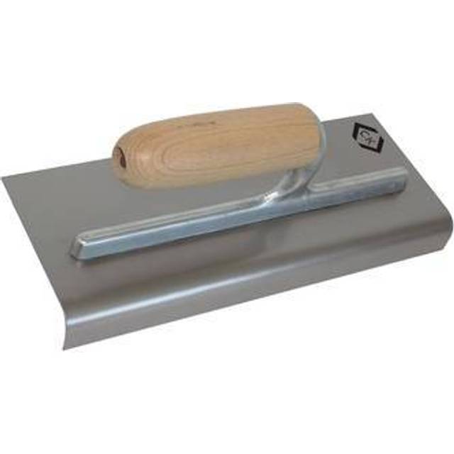 CK Concrete Edging Trowel Carbon Steel Wood Grip 280x115mm