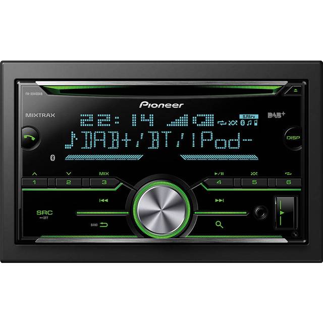 Pioneer FH-X840DAB 2DIN CD-bilradio med Bluetooth-handsfree-enhet | främre AUX och USB-port