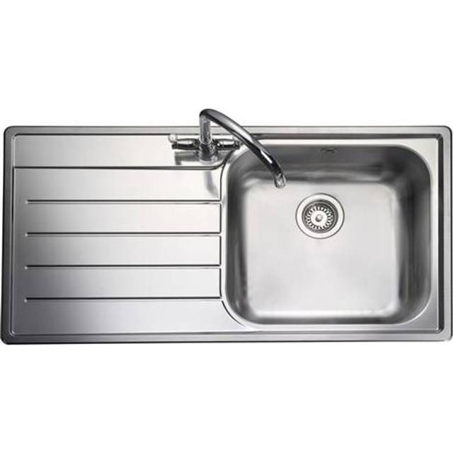 Rangemaster Oakland Kitchen Sink 1.0 Bowl LH Drainer Inset Stainless Steel Waste
