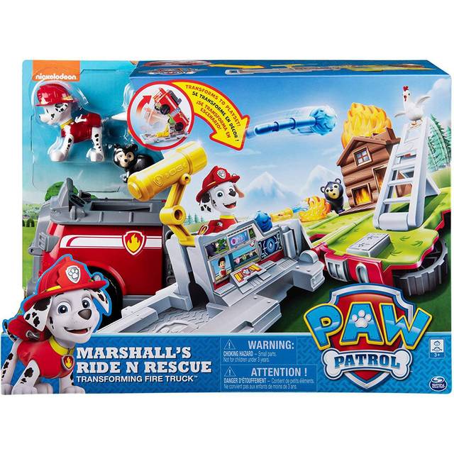 Paw Patrol Marshall Ride N Rescue Transforming Fire Truck Vehicle Set