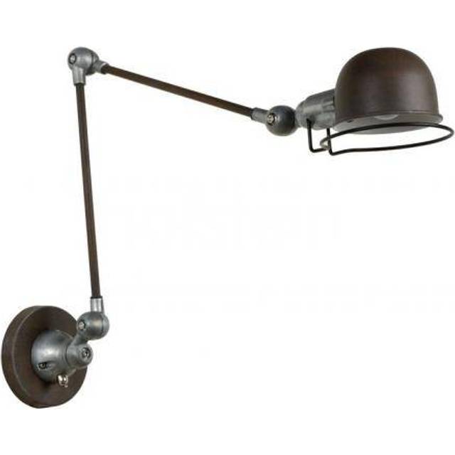 Lucide Honore Long Arm Adjustable Wall Light - Rust Brown