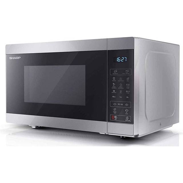 Sharp YC-MG81U-S 28 L 900W Digital Touch Control Microwave with 1100W Grill & Ceramic Enamel Interior - Silver