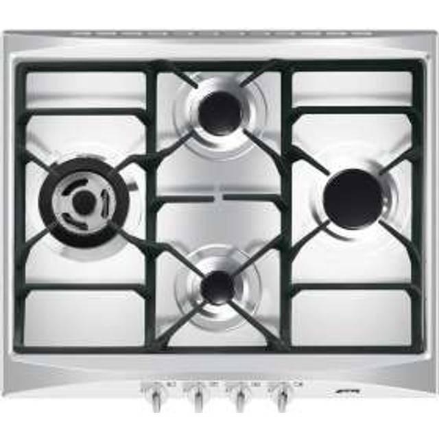 SMEG Cucina SR264XGH2 60 cm Gas Hob - Stainless Steel, Stainless Steel