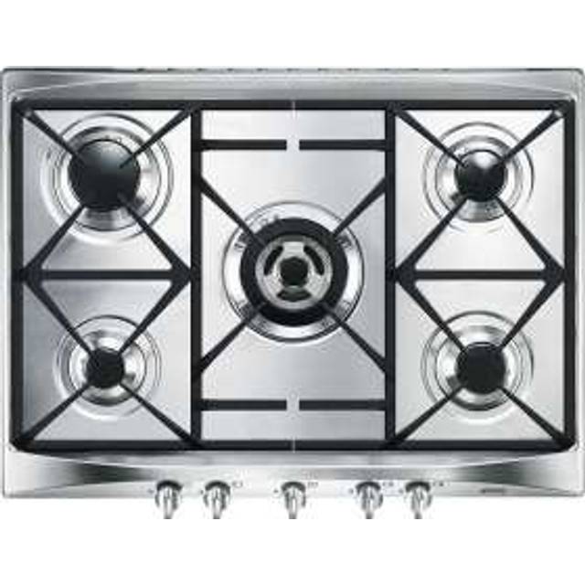 SMEG Cucina SR275XGH2 69 cm Gas Hob - Stainless Steel, Stainless Steel