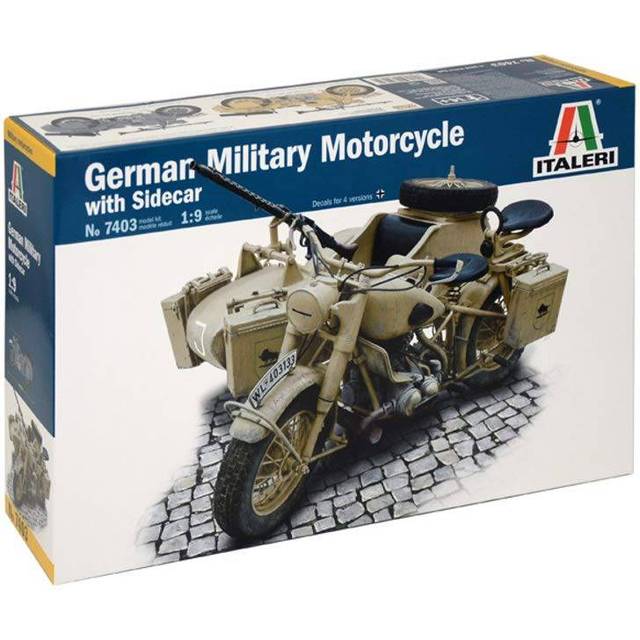 BMW R75 WITH SIDECAR - MILITARY MOTOR BIKES 1/9 MODEL - ITALERI 7403