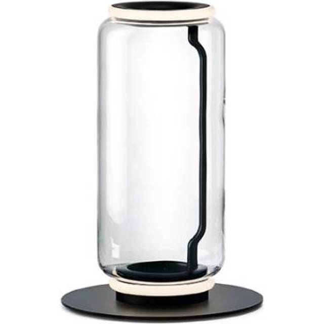 Flos - Noctambule Floor - 1 High Cylinder - Small Base - Black - Skärmlampor - Konstantin Grcic - Transparent,Svart