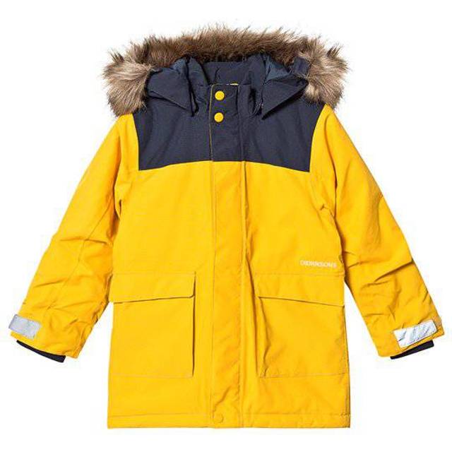 Didriksons Kure Parka Kids' Jacket - Oat Yellow - 80cm