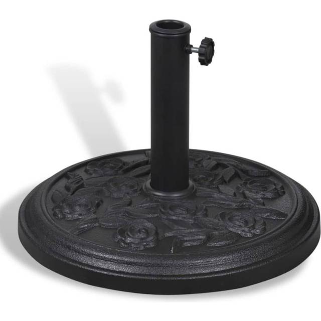 vidaXL Resin Round Parasol Base - Black