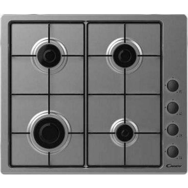 Candy CHW6LBX 60cm 4 Burner Gas Hob in Stainless Steel