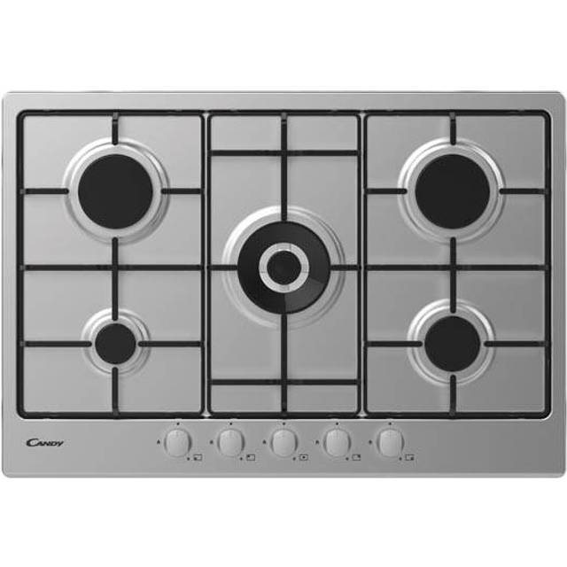 CANDY CHW74WX 75 cm Gas Hob - Silver, Silver/Grey