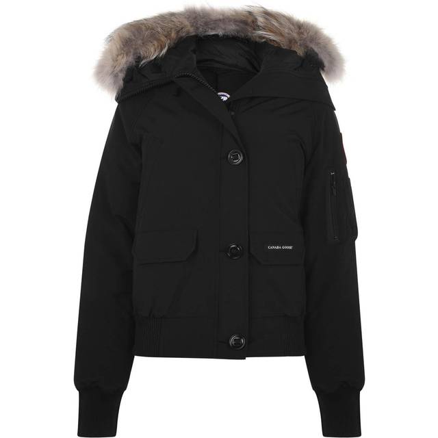 Canada Goose Womens Black Chilliwack Funnel-neck Shell-down Bomber Jacket M - BLACK