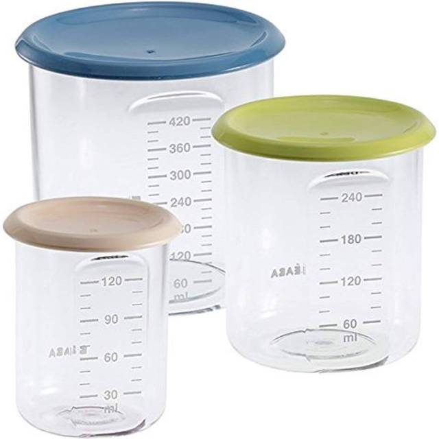 Beaba Set of 3 Conservation Jars - Assorted Colours