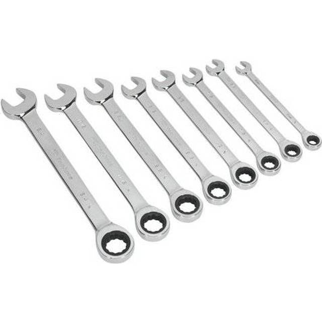 Siegen 8 Piece Ratchet Combination Spanner Set Imperial