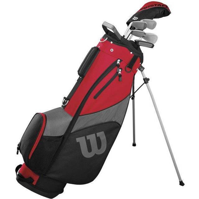 Wilson Golf Pro Staff SGI halvset, golfklubbset för kvinnor, vänsterhänta, lämplig för nybörjare och avancerad, grafit, ljusblå/grön, WGG150006