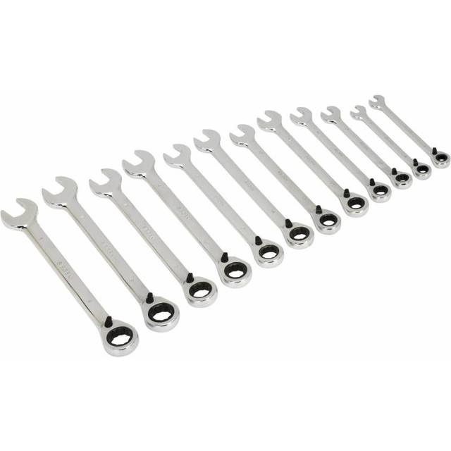Siegen Reversible Ratchet Combination Spanner Set12 Piece Metric