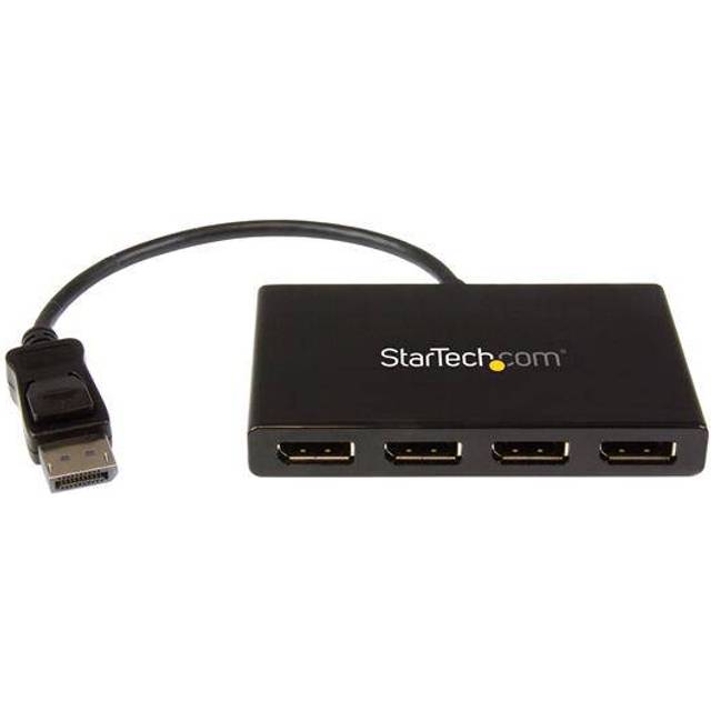 StarTech.com 4-portars DisplayPort 1.2-splitter, DisplayPort till 4x DP multiskärmsadapter, Quad 1080p 60Hz dator MST-hubb, endast Windows, inga drivrutiner (MSTDP124DP)