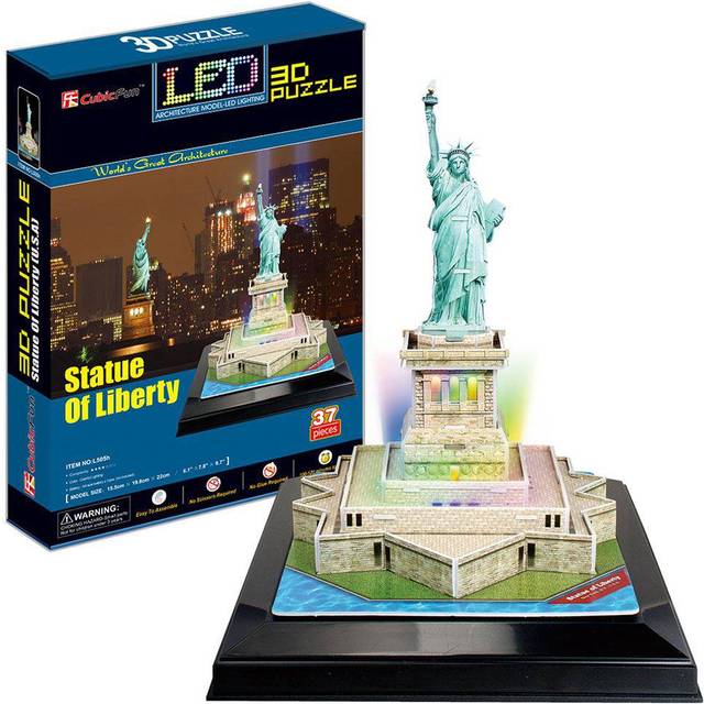 CubicFun L505H Statue of Liberty with LED Light 3D Puzzle - Black