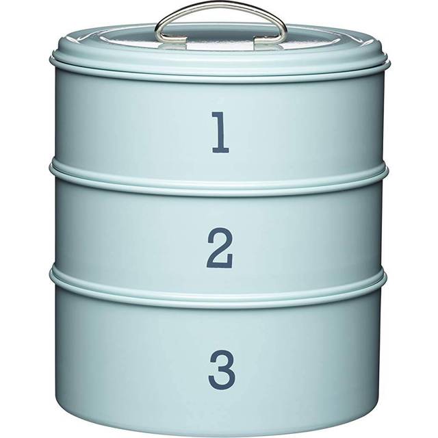 Vintage Blue Three Tier Cake Tin Set - Baby Blue - One Size