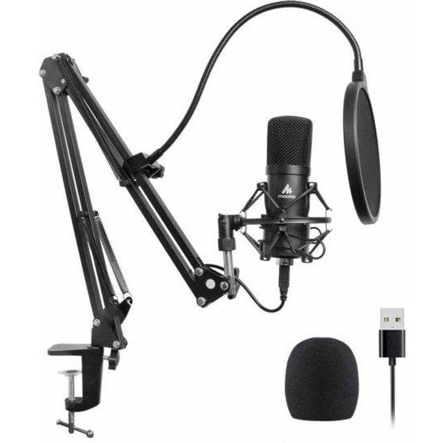 MAONO USB Podcasting Microphone Kit, mikrofon, arm med fäste, filter