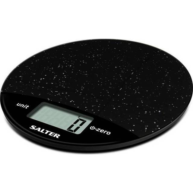 Salter Round Marble Digital Kitchen Scale - Black
