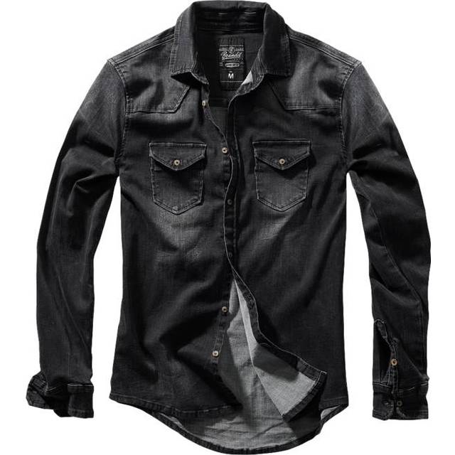 Brandit herrjeansskjorta Riley denimtröja, Svart (svart 2), S