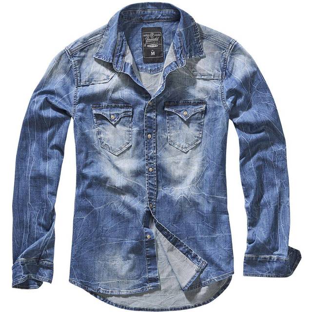 Skjorta Brandit Riley Denimshirt DenimBlå