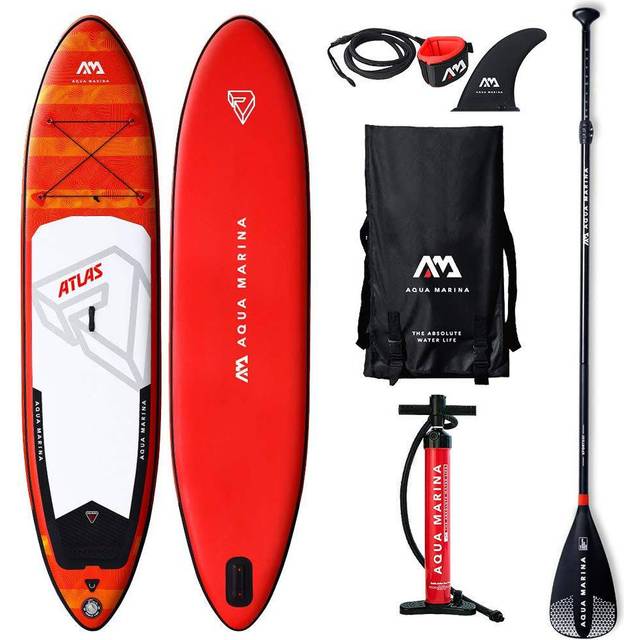 Aqua Marina Atlas, Inflatable Stand Up Paddle Board (iSUP) Package, 366 cm Length, Red