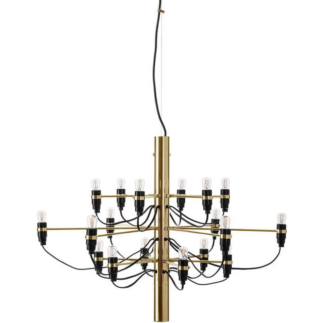 Flos 2097 Sarfatti chandelier LED Matte Black 18 lamps