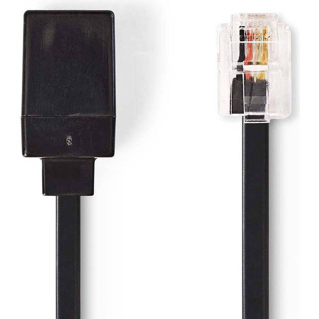Nedis Telecom Extension Cable | RJ11 Male - RJ11 Female | 10.0 m | Black