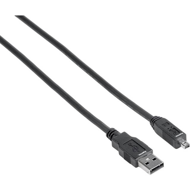 Hama USB 2.0-anslutningskabel A-kontakt – mini-B-kontakt, 1,8 m, vit