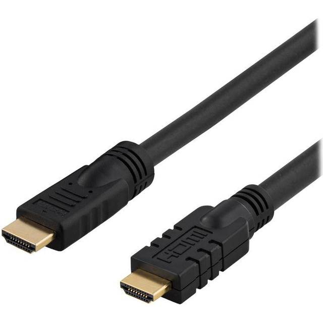 DELTACO HDMI-kabel, aktiv, ha-ha, 1080p, v1.4, 15m, vit (HDMI-1151)