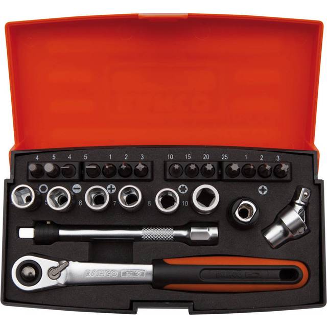 Bahco 24 Piece 1/4" Drive Hex Socket and Screwdriver Bit Set Metric 1/4"