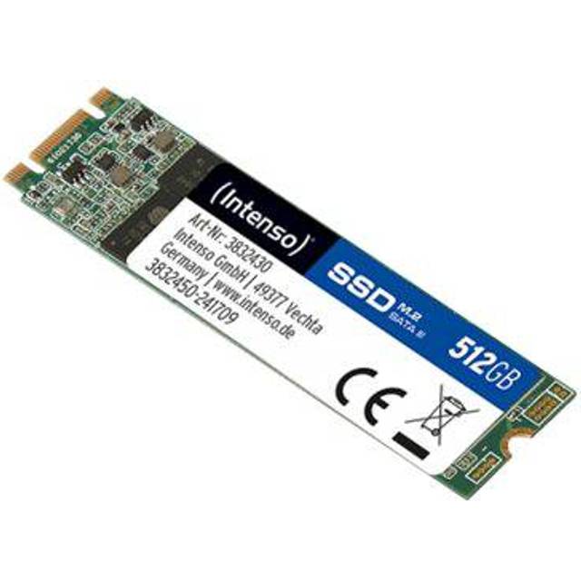 Intenso TOP 3832450 M.2 SATA III Intern SSD, Grön, 512 GB
