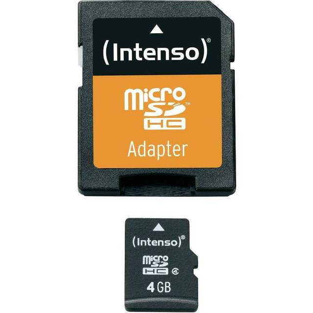 Intenso® 4 GB Micro SD-minneskort Inkl. adapter