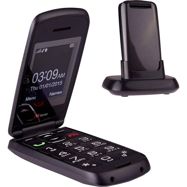 TTfone Star TT300 Red Flip Big Button Simple Easy to Use Unlocked Mobile Phone