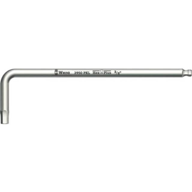 Wera 3950PKL Stainless Steel Ball End Hexagon Allen Key Imperial 7/64"