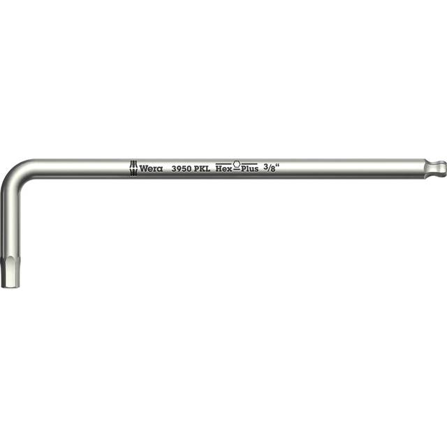 Wera 3950PKL Stainless Steel Ball End Hexagon Allen Key Imperial 3/16"