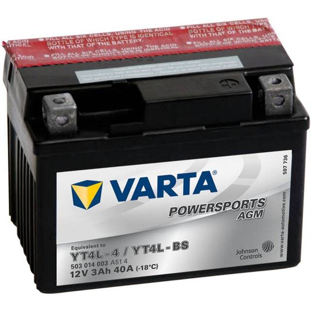 Varta 503 014 003 - 12V 3Ah (Motorcykelbatteri)