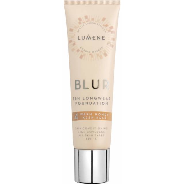 Lumene Blur 16h Longwear Foundation 4 Warm Honey SPF15 30ml - Multi