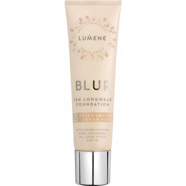 Lumene Blur 16h Longwear Foundation 3 Fresh Apricot SPF15 30ml - Multi