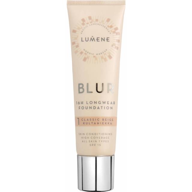 Lumene Blur 16h Longwear Foundation 1 Classic Beige SPF15 30ml - Multi