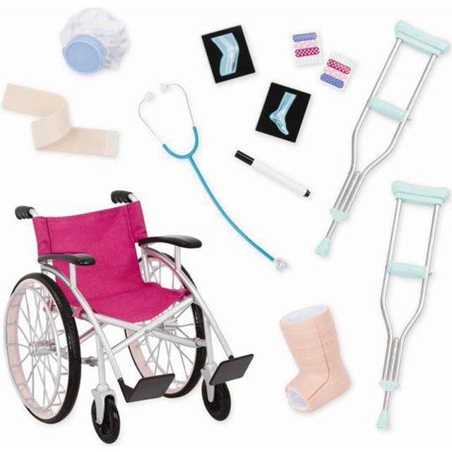 OUR GENERATION Doll Medicinsk uppsättning med rullstol