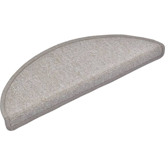 vidaXL Stair Mats 15 pcs 65x24x4 cm Taupe Half Round Large