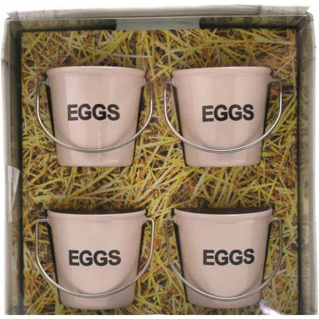 Eddington Vintage Set Of 4 Egg Cup Buckets - Hen - Eddingtons Cups Pails Hens -  egg vintage 4 set eddingtons cups buckets pails hens