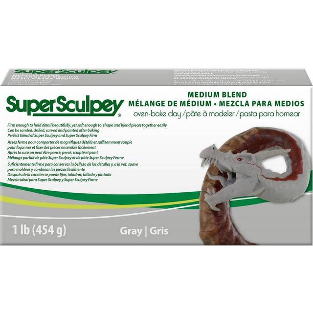 Super Sculpey Medium Blend - Gray, 1 lb (454 g)